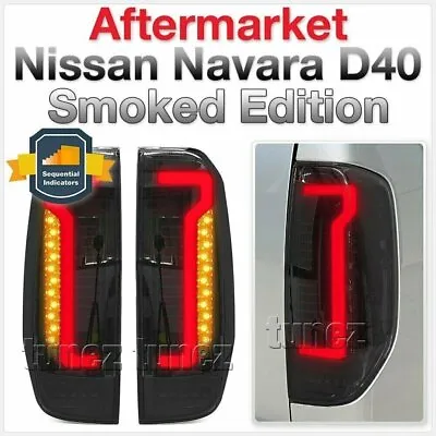 Smoked Black LED Tail Lights Lamp For Nissan Navara D40 2005-2014 ST ST-X RX AT • $221.21