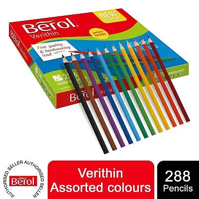 £75.49 • Buy Berol Colouring Pencils Verithin Pre-Sharpened Assorted Colours 288 Pack