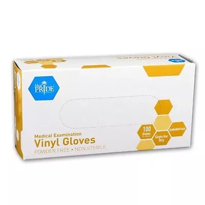 MedPride Powder-Free Vinyl Exam Gloves Small Box/100 • $11.49