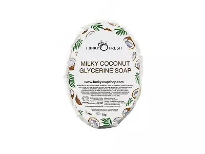 Coconut Glycerine Soap Infused Coconut Flakes 100% Natural & Handmade 70g • £4.90