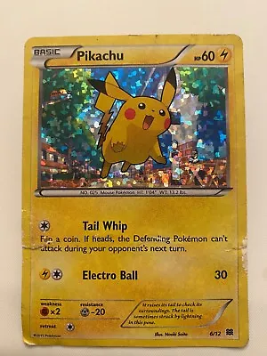 Pikachu 6/12 McDonalds PROMO HOLO Pokemon TCG HP (DMG) • $4.85