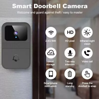 Night Vision Wifi Doorbell Motion Detection Phone Camera Door Bell  Home • $28.77