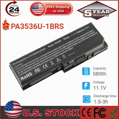 Battery For Toshiba Satellite L350 P200 P205 P300 X205 PA3536U-1BAS PA3536U-1BRS • $17.99