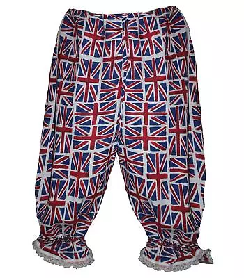 Childs Union Jack Flag Bloomers United Kingdom Great Britain Fancy Dress • £14.45