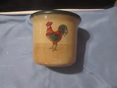 Monroe Salt Works Stoneware Pottery Small Crock ~ Rooster • $7.99