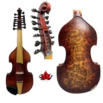 Curly Maple 7×7 Strings Viola D'Amore  16 Professional Sound #15584 • $1199