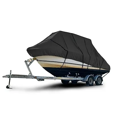 Mako 192 CC Center Console T-Top Hard-Top Fishing Boat Storage Cover Black • $379.99