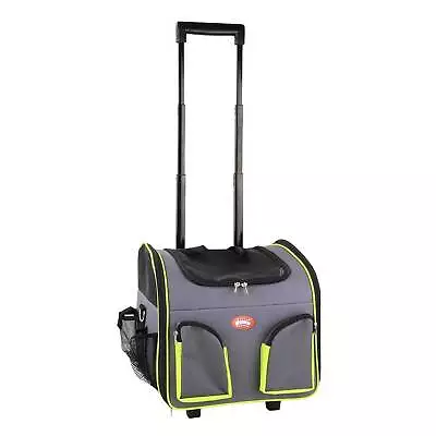 Pet Trolley Dog Cat Puppy Travel Wheeled Cart Portable Foldable Carrier Green • $69.99