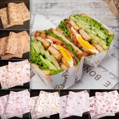 £4.33 • Buy Wrapping Paper Food Packaging Wrapping Paper Wax Paper Oil-proof Baking Paper