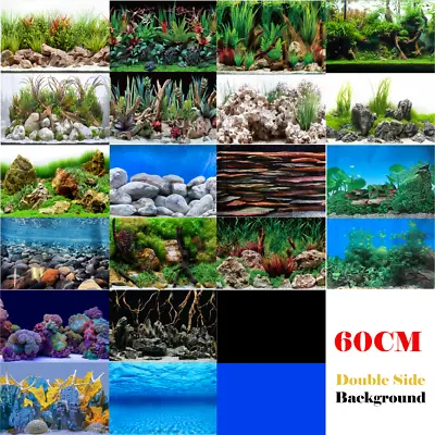 $20.90 • Buy Aquarium Fish Tank Background Double Side Poster 24 (60cm)*3ft/4ft/5ft/6ft