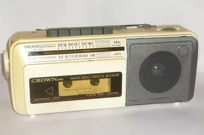 $31.98 • Buy Old Retro Cassette Radio Crown SZ 88 Suitcase Radio Cassettes Radio 80s Vintage