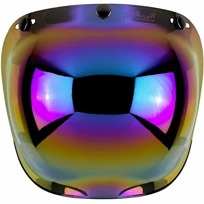 Biltwell Bubble Shield Visor - Anti-fog - Rainbow Mirror *brand New* (2001-222) • $37.29