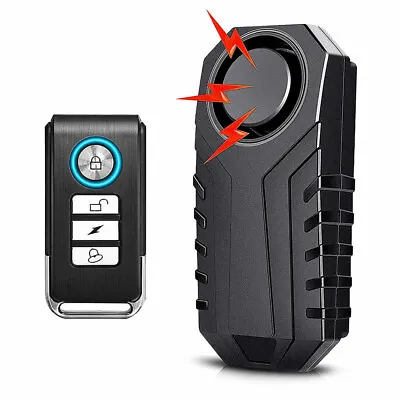 113dB Bike Alarm Wireless Vibration Motion Sensor Waterproof Motorcycle Alarm 1x • $15.25