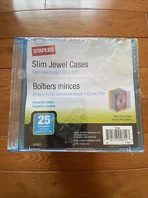 CD Jewel Cases 25 Compact Disc Holders Office Supplies • $14