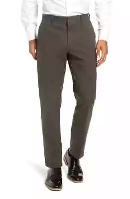 Bonobos Stretch Weekday Warrior Men's Athletic Fit Dress Pants In Gray Olive • $29.95