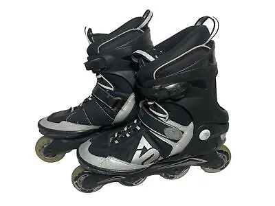 Roller Blades Mens K2 EXO 2.1 M Black & Silver Inline Skates Size 12  Shelf • $39.96