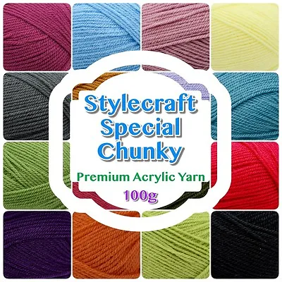 Stylecraft SPECIAL CHUNKY Premium Acrylic Knit Knitting/ Crochet Yarn Wool 100g • £3.65