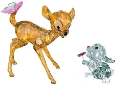 Swarovski Disney Bambi And Thumper Coloured Set Discontinued Retired Rare • £1300