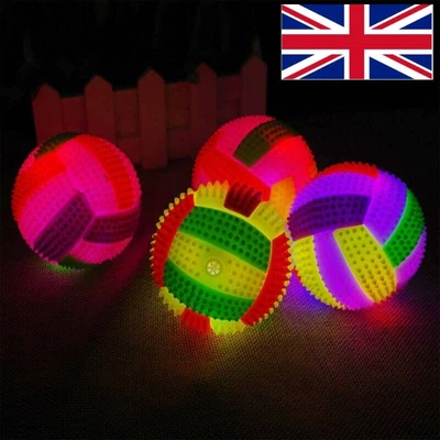 £3.71 • Buy LED Volleyball Flashing Light Up - Color Changing Bouncing Hedgehog Ball Kids