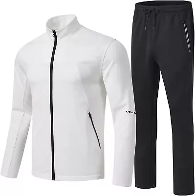 Men's Tracksuits Sets Outfits 2 Pieces Jogging Suits Athletic Warm Up Sweatsuit • $67.65