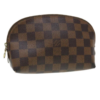 £150.35 • Buy LOUIS VUITTON Damier Ebene Pochette Cosmetic PM Pouch N47516 LV Auth Bs4550