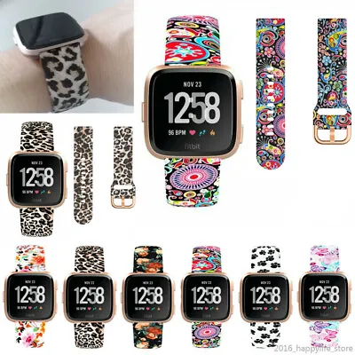 $10.99 • Buy OZ For Fitbit Versa /Versa 2 Printed Silicone Smart Watch Replacement Band Strap