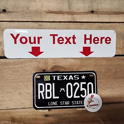 Texas TX  CUSTOM TEXT And Year -  License Plate  - Auto Car Bike Bicycle Tag  • $12.99