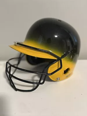 Schutt Fastpitch Softball Ponytail Batting Helmet W/ Mask Yellow/Black 2794PT • $15.99