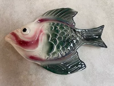 Vintage Collectable Brush McCoy Ceramic Fish Wall Pocket • $75