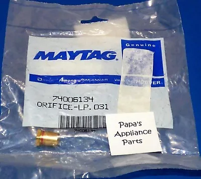 New Genuine Oem Maytag Jenn-air 74006134 Gas Surface Burner Lp .031 Orifice Hood • $42.75