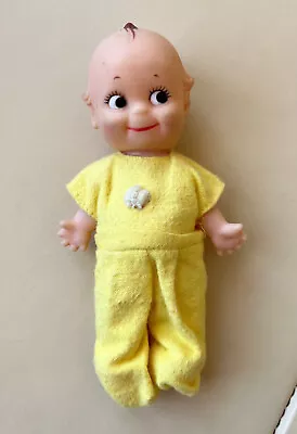 Vintage Amsco Kewpie Cameo Doll Yellow Sleeper 6   #1202 • $11