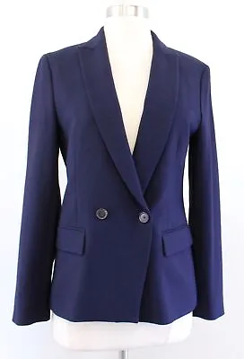 J Crew Womens Solid Navy Blue Single Button Dover Blazer Suit Jacket Size 0 • $44.99