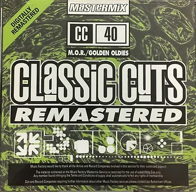 Mastermix Classic Cuts CD - M.O.R/Golden Oldies (CC40) • £6.95