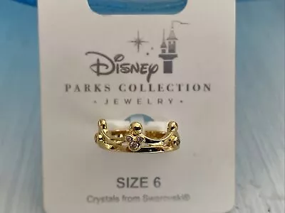 Sale! Disney Parks Swarovski Crystal Ring Mickey Icon  Princess Crown Size 6 • $16