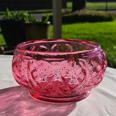 Vintage Bright Warm Pink Textured Bumpy Bubble Candy Dish Bowl  Fenton?? • $17.99