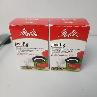 2 Pks Melitta JavaJig Reusable Coffee Filter System 2 Cups & 60 Filters In Ea Pk • $12.99