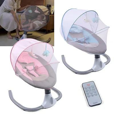 $94.10 • Buy Remote Electric 4 Speed Baby Swing Cradle Rocker Chair Infant Music Bouncer Seat