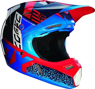 Fox Racing Divizion Youth V3 Motorcycle Helmet (Red Small) 15821-003-S • $129.95