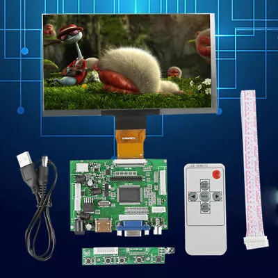 7Inch LCD TFT Display 1024*600 HDMI VGA Monitor Screen Kit For Raspberry Pi 3/2 • £43.98