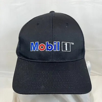 Mobil1 (Synthetic Motor Oil) Black Baseball Cap Hat Adjustable Men’s • $9.26
