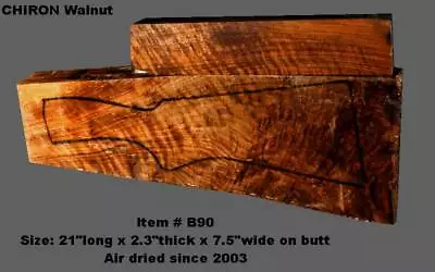 Turkish  Walnut Gun Stock Blank For Shotguns (item#b90)chiron Walnut • £442.35