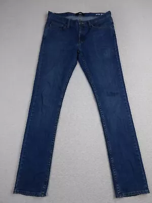 Vans Men's Jeans Size 32x34 V76 Skinny Slim Leg Blue Denim Medium Wash Mid Rise • $18.88