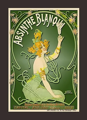 5x7 ABSINTHE BLANQUI Vintage French Alcohol Advertisement Art Print • $7.99