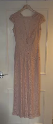 Miss Selfridge Blush Pink Sleeveless Maxi Dress Size 10 • £9.99