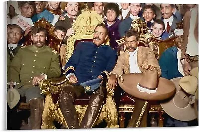 Mexican Revolutionary Leaders Pancho Villa And Emiliano Zapata Canvas Wall Art • $14.90