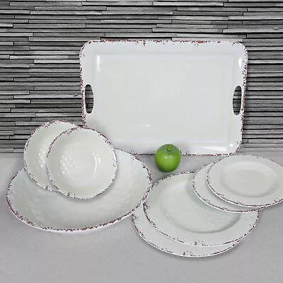 £18.95 • Buy Crackle Effect Outdoor Melamine Picnicware