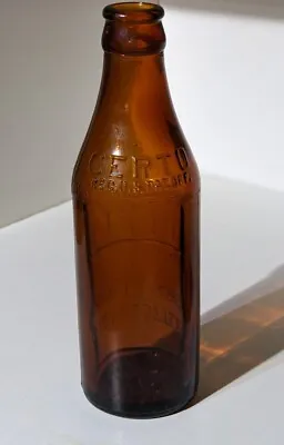 Vintage Antique Certo Amber Bottle Embossed  For 1/2 Bottle Pour To Here  • $3.99
