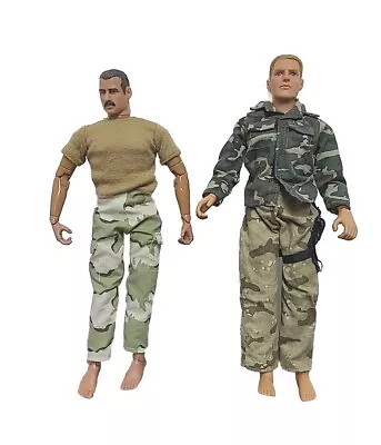 12  Military Action Figures Dolls Camo Camoflauge Full Articulation  (Lot Of 2) • $14.29