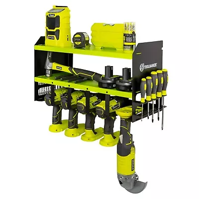 Toolganize Power Tool Organiser - Wall Mounted Drill Storage - Ryobi Green • $109.95