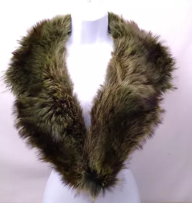 Vintage Genuine Fur Collar Green Dyed Coyote For Ladies' Coat • $17.56